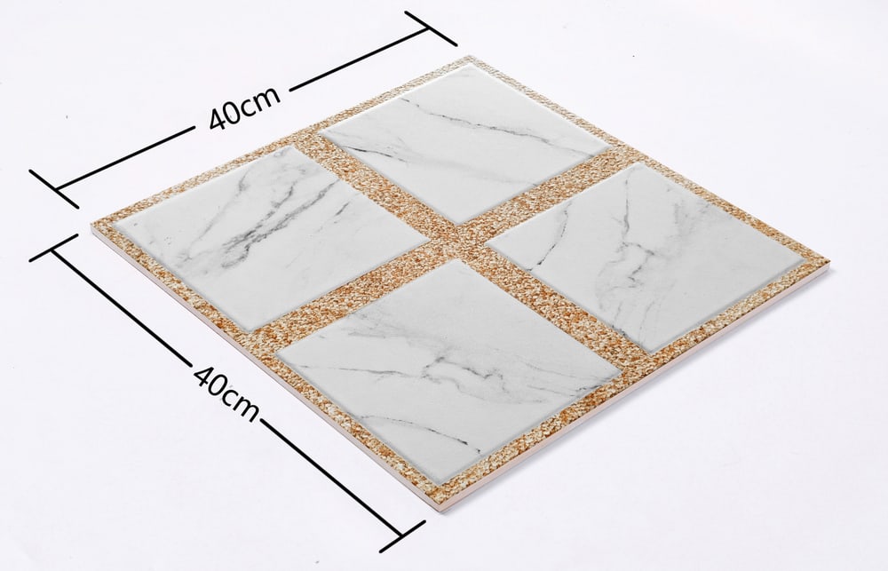 Marbella กระเบื้องเซรามิคปูพื้น 40X40 ซม. รุ่น สแควร์ อิฐ ขาว ZYM354 Matt (12P)