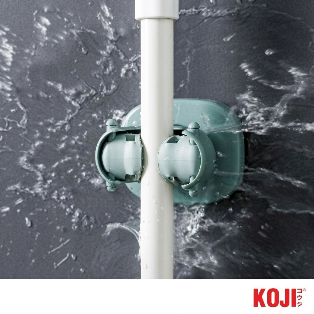 KOJI DIY ที่แขวนอุปกรณ์ทำความสะอาด รุ่น 2JYS034-GN ขนาด 7.5x9x8 cm. สีเขียว