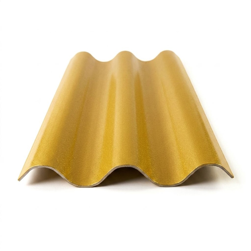โอฬาร กระเบื้องหลังคา 3ลอน 0.5x50x120 ซม. สีประกายทองคำ