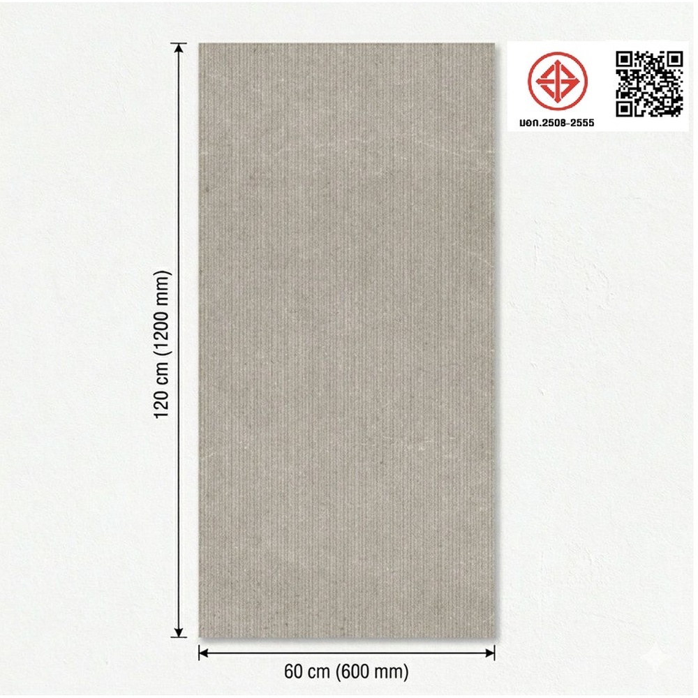 La Arezza 60X120 ซม.กระเบื้องพอร์ซเลน รุ่น The voque Dark gray (DGD12600LA08) Matt - Hone Random (3pcs /box 2.16 sqm)