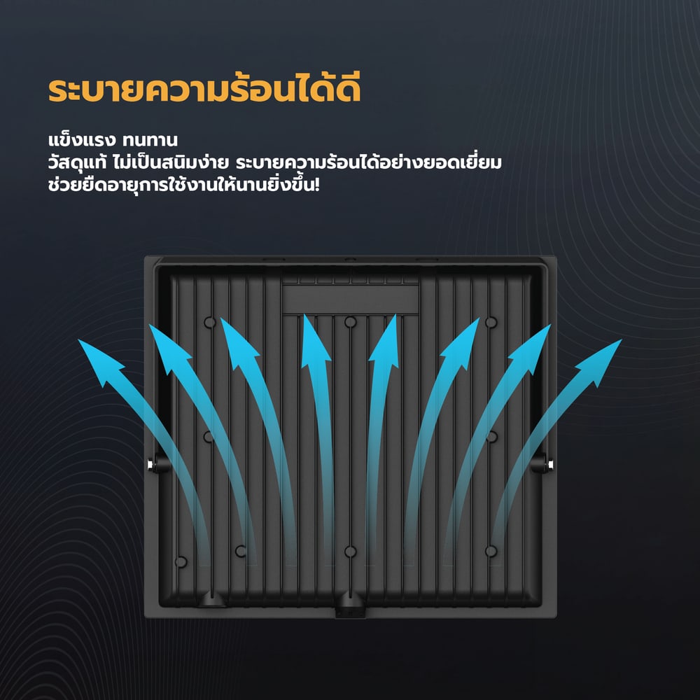 EILON โคมไฟฟลัดไลท์ LED 100W รุ่นTP-FL-100WW แสงวอร์มไวท์