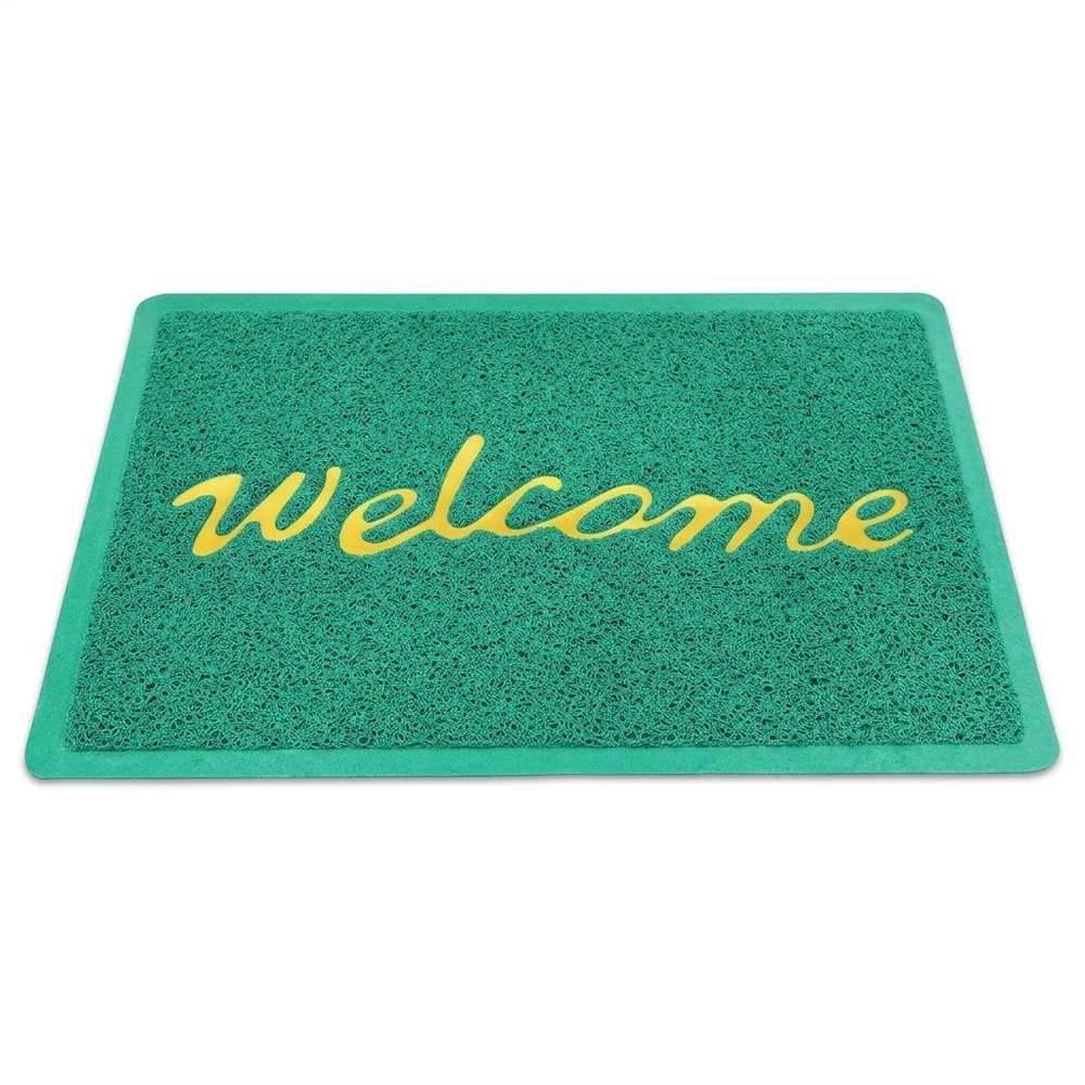 GRAFFE พรมเช็ดเท้าดักฝุ่น WELCOME รุ่น CARA-GN ขนาด 40x60x1.2 ซม. สีเขียว