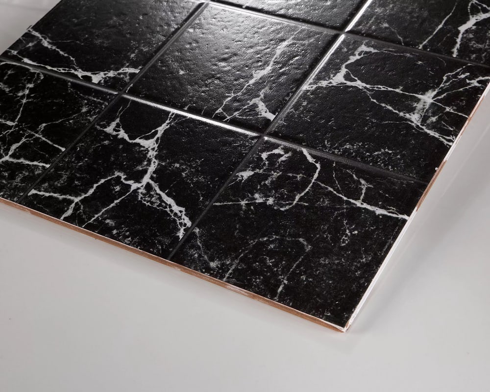 Marbella กระเบื้องเซรามิคปูพื้น 40X40 ซม. รุ่น บริค ดำ ZYB456 Matt (12P)