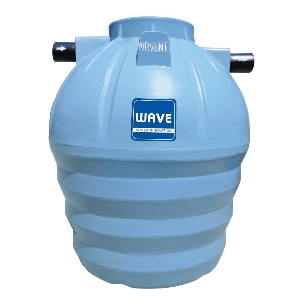 WAVE ถังบำบัดน้ำเสียชนิดรวมไร้อากาศ ขนาด 800L รุ่น WP สีฟ้า
