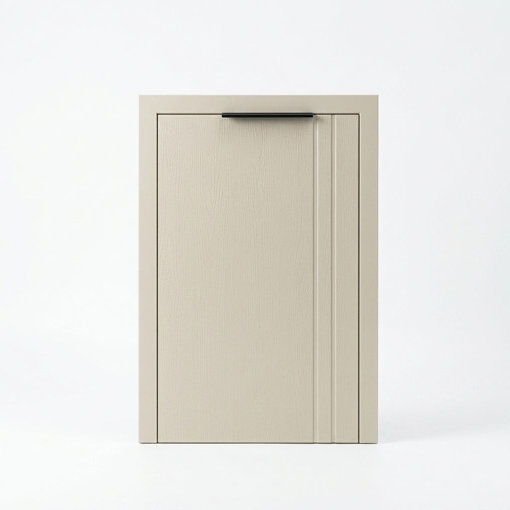 CLOSE Lumine บานถังแก๊ส uPVC 50x75 ซม. เซาะร่อง สีอัลมอนด์
