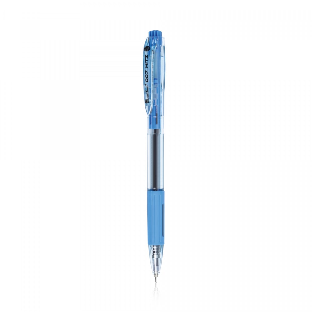 Quantum ปากกาลูกลื่นเจลลูลอยด์ 0.7มม. รุ่น 007 ฮิทซ์ น้ำเงินคละสี (3ด้าม/แพ็ค)