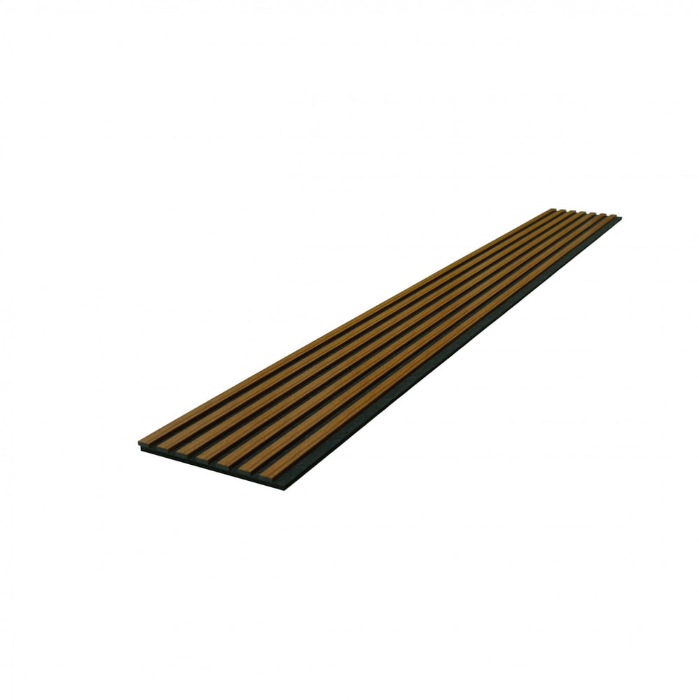 GREAT WOOD แผ่นระแนงอะคูสติก PVC รุ่นJF401-XG-2 ขนาด 300x18x2400mm.สีWalnut Brown