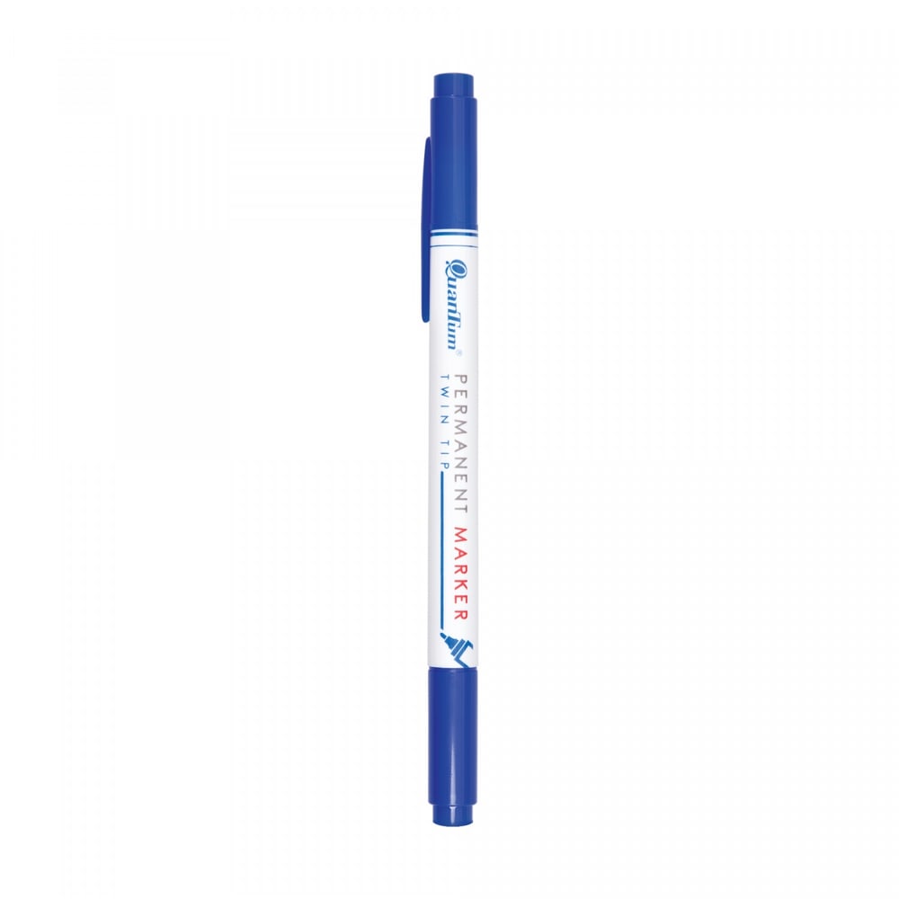 Quantum ปากกาเขียนดีวีดี 2 หัว รุ่น QDVD1020 สีน้ำเงิน (1ด้าม/แพ็ค)