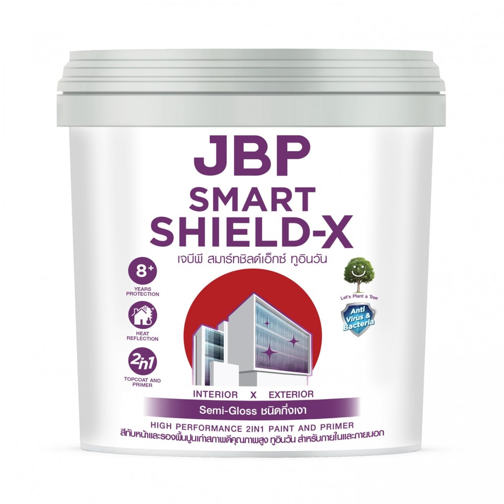 JBP สีน้ำภายนอก Smart Shield X 2in1 กึ่งเงา เบส A ขนาด 1 กล.