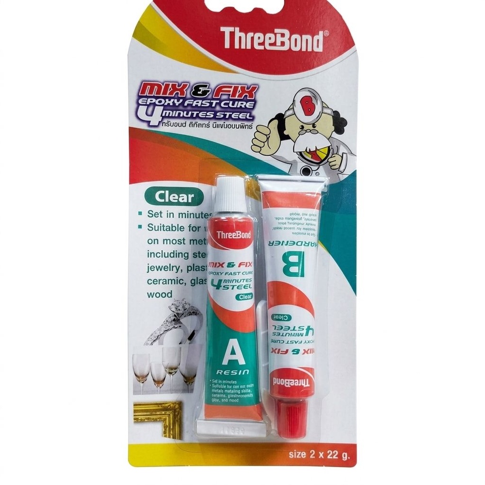 THREEBOND อีพ็อกซี่ มิกซ์แอนด์ฟิกซ์ 22 G x 2 PCสีใส