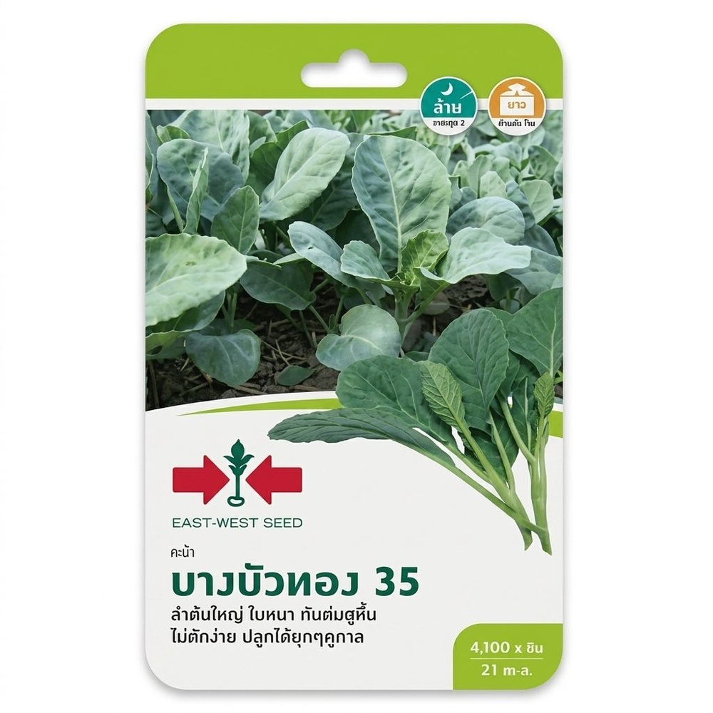 ศรแดง เมล็ดพันธุ์-คะน้า บางบัวทอง 35
