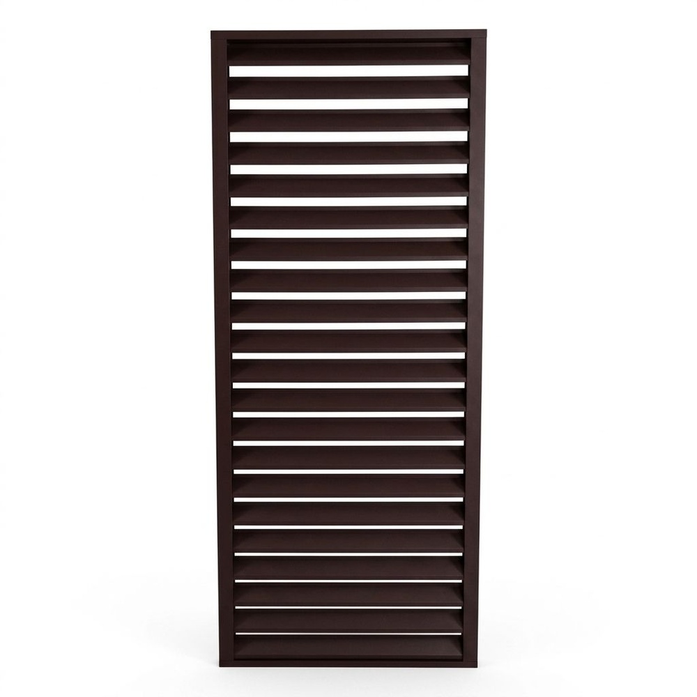 ระแนงอลูมิเนียม สำเร็จรูป ALU-LVR2B 100x200x3.8cm. สีน้ำตาล WELLINGTAN