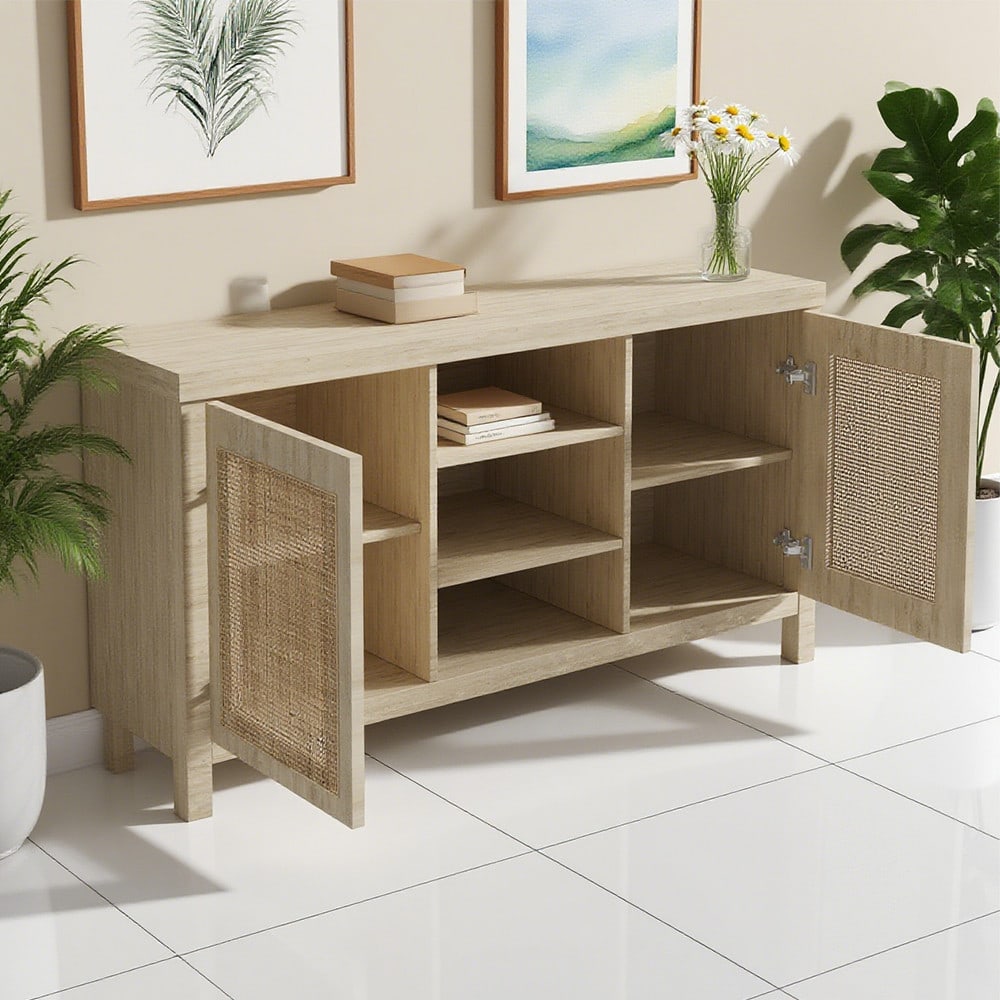 DELICATO ชั้นวางทีวี รุ่น ECHO ขนาด 40x120x62.50 ซม. สีวอลนัทอ่อน