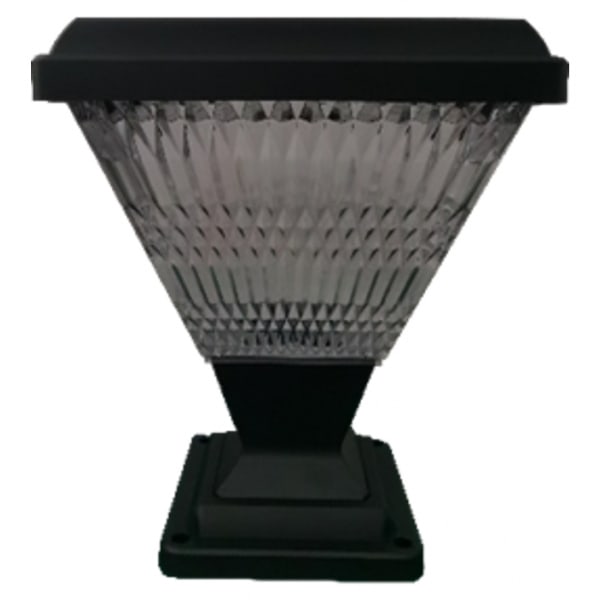 EILON โคมไฟหัวเสาโซลาร์เซลล์ Nova_S 20W ปรับไฟได้ 3 สี พร้อมรีโมทคอลโทรล รุ่น ETZT-DF225-BLW สีดำ