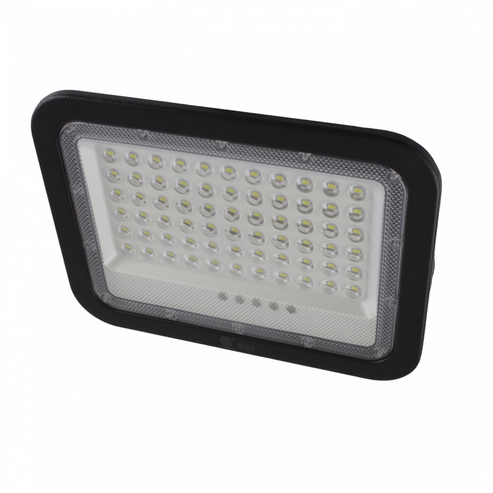 EILON โคมฟลัดไลท์โซล่าเซลส์ 100วัตต์ รุ่นZQ-YX-100W +รีโมท IP65 แสงขาวธรรมชาติ สีดำ