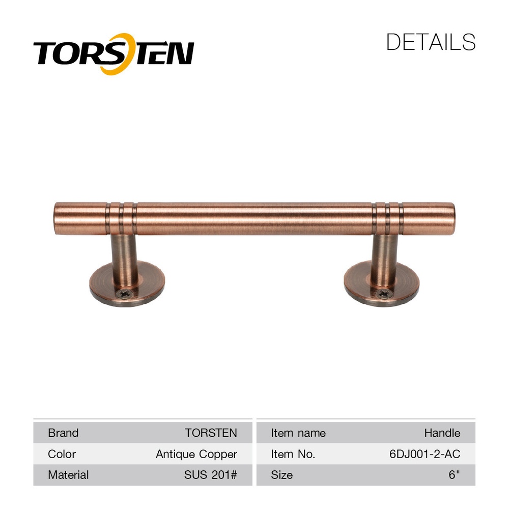 TORSTEN มือจับประตูสแตนเลส 201 6นิ้ว (29x149x38มม.) รุ่น 6DJ001-2-AC