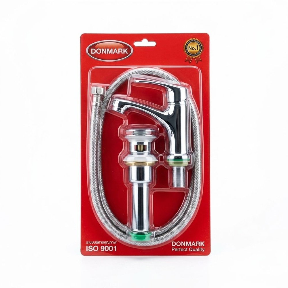 DONMARK ชุดอุปกรณ์ล้างหน้า หูกระต่าย+ไอโฟร์ รุ่น DO-01SL ขนาด สีโครเมี่ยม