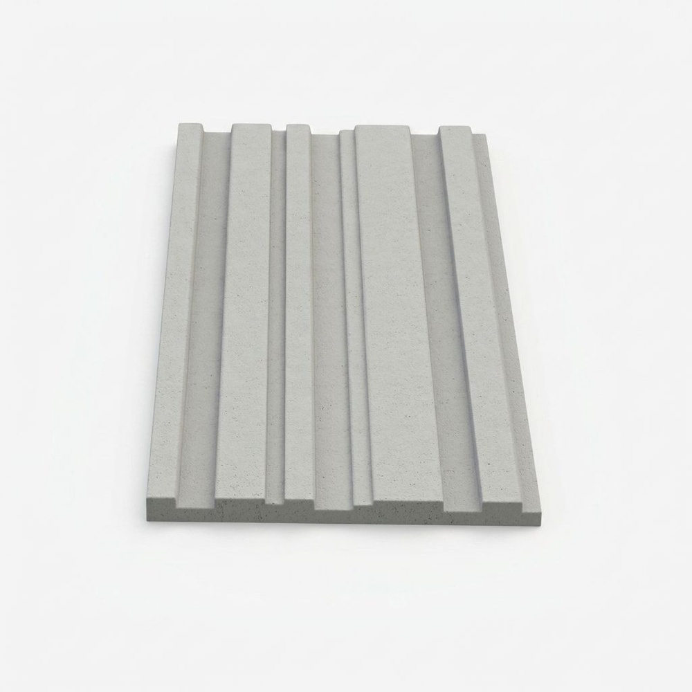 ตราเพชร ไม้ตกแต่งเซาะร่อง TEMPO ขนาด 1.2x20x300 ซม. สีซีเมนต์
