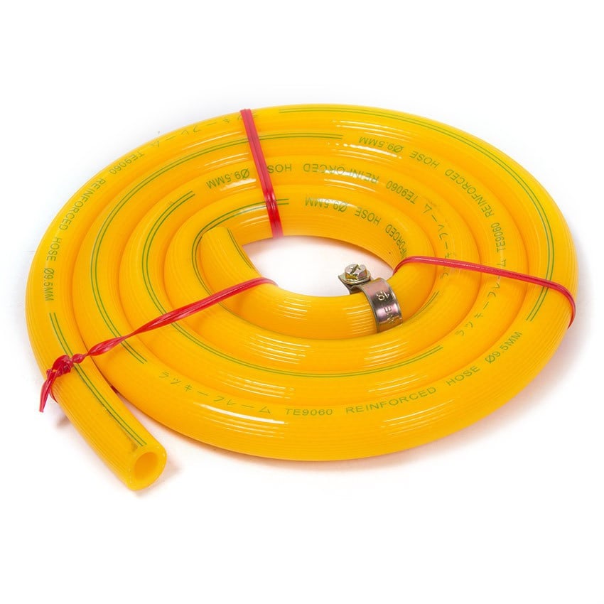 LUCKYFLAME สายยางแก๊ส 2 ชั้น 1.5 ม. TE-9060P สีเหลือง