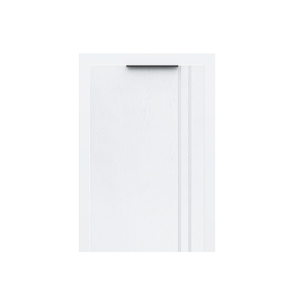 CLOSE Lumine บานถังแก๊ส uPVC 50x75 ซม. เซาะร่อง สีเพียวไวท์