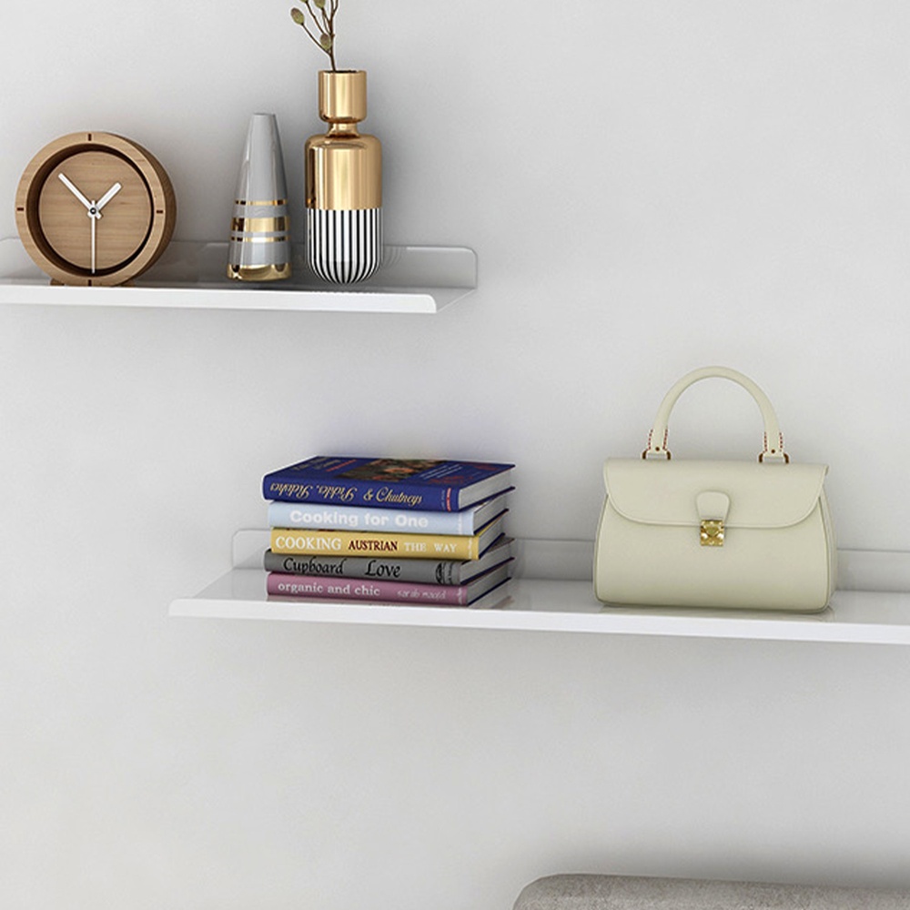 DELICATO ชั้นติดผนัง รุ่น LOFT-WH ขนาด 12×60×4 ซม. สีขาว