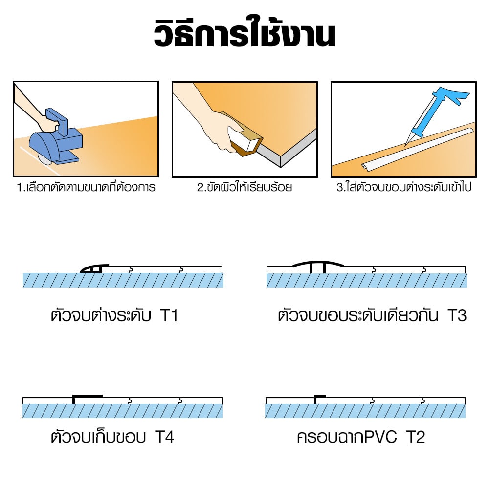 MAC ครอบฉากPVC T2 ขนาด25x25มม. ความยาว 2 เมตร STE2*1 สีโอ๊ค CKT013