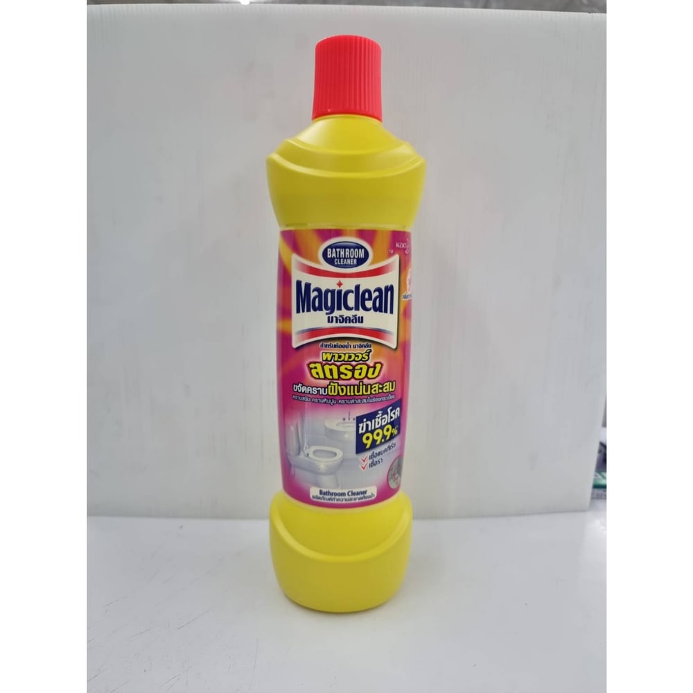 MagiClean น้ำยาทำความสะอาดห้องน้ำ กลิ่นสวีทอโรมามาจิคลีน 850 มล. รุ่น พาวเวอร์สตรอง สีเหลือง