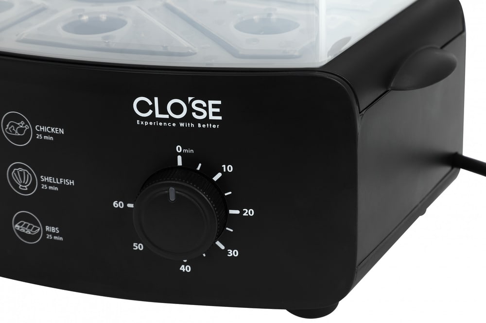 CLOSE หม้อนึ่งไฟฟ้า 3 ชั้น ขนาด 12 ลิตร 900 วัตต์ รุ่น DFZG-L014 สีดำ