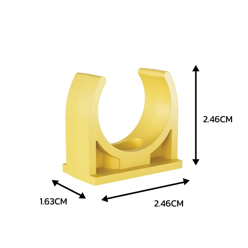 Polygon คลิปก้ามปู ร้อยสายไฟJIS 3/8นิ้ว(15) สีเหลือง 10Pcs/Bag