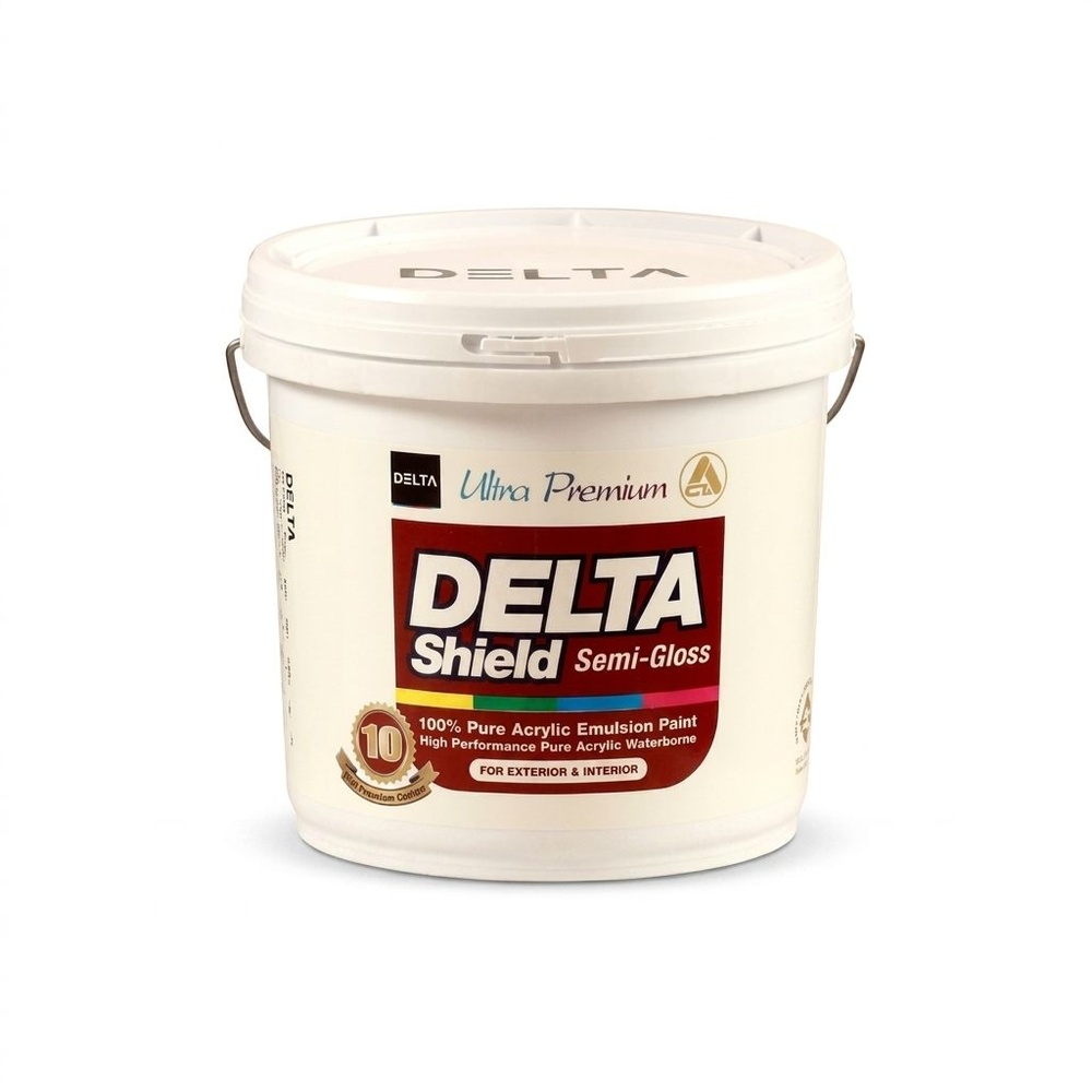 Delta สีน้ำอะครีลิค เดลต้าชิลด์ ทาภายนอก กึ่งเงา เบส C 9 ลิตร