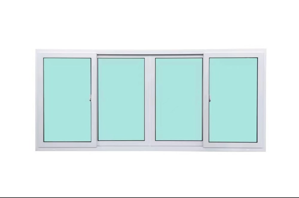 WELLINGTAN หน้าต่างไวนิล บานเลื่อน FSSF N-SWG2411 240x110ซม. สีขาว พร้อมมุ้ง