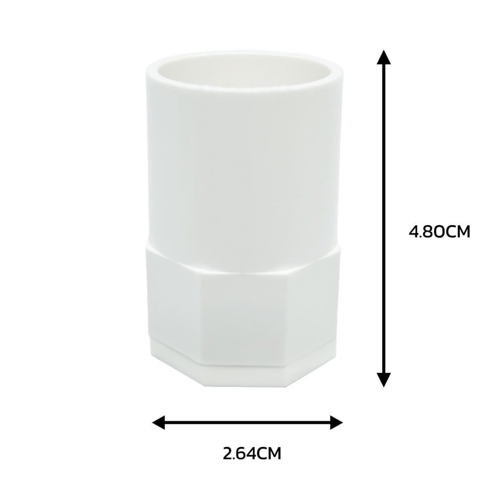 Polygon ข้อต่อเข้ากล่อง-ร้อยสายไฟJIS 3/4 นิ้ว(20) สีขาว 10Pcs/Bag
