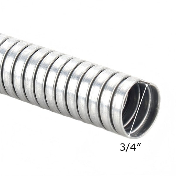 V.E.G.ท่ออ่อนเหล็ก 3/4 20mm x 10m สีกัลวาไนซ์