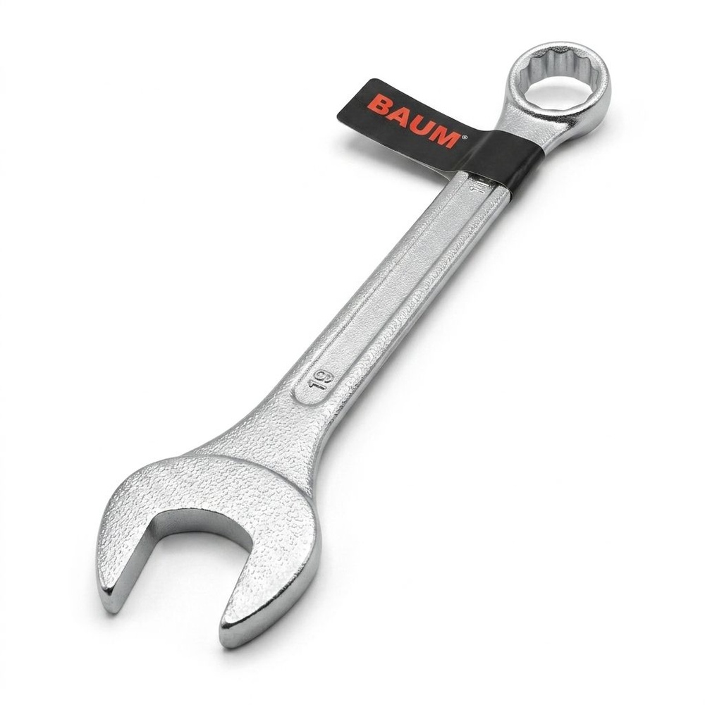 BAUM ประแจแหวนข้างปากตาย 19mm. (Carbon-Steel)