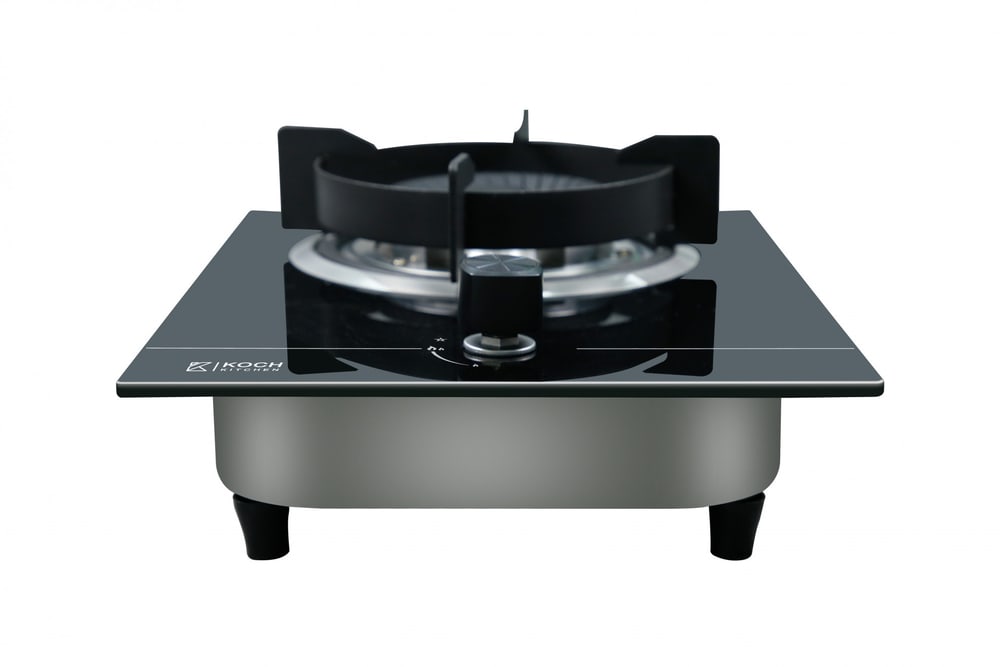 KOCH KITCHEN เตาแก๊สแบบฝังหน้ากระจก 1 หัวเตา NICASIO K-03 สีดำ