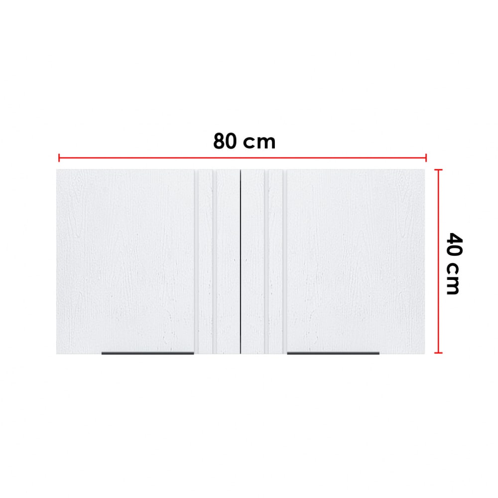 CLOSE Lumine ตู้แขวนคู่เสริม uPVC 80x40 ซม. เซาะร่อง สีเพียวไวท์