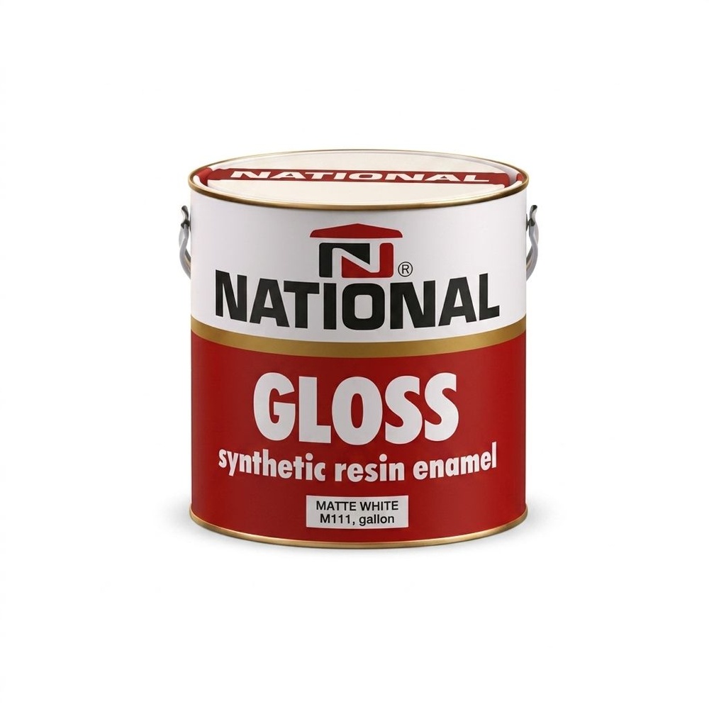 National สีเคลือบน้ำมัน ด้าน M111 แกลลอน สีขาว
