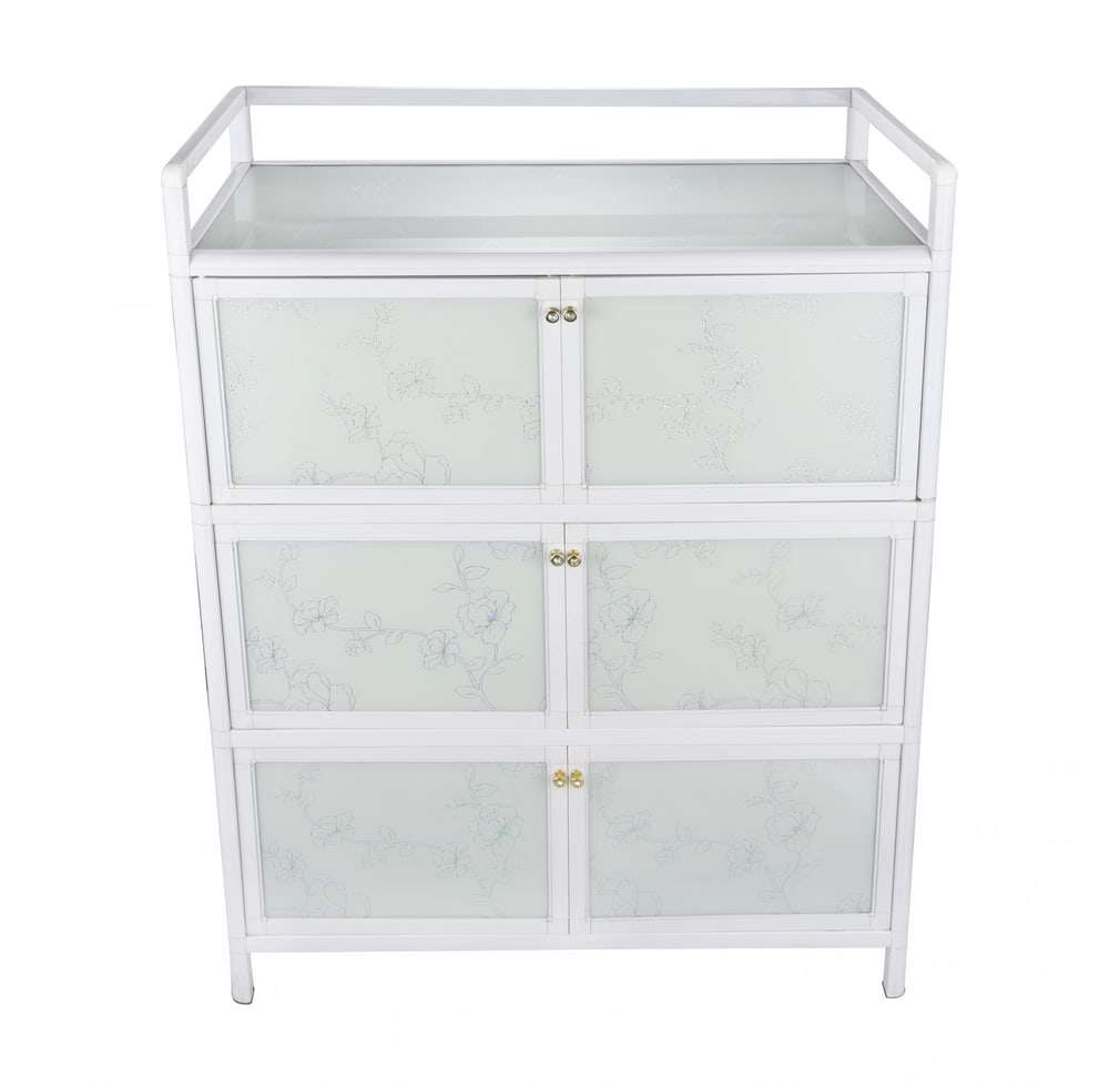CROWN ตู้กับข้าวอลูมิเนียม 60x42x107 ซม. PQS-ST5 สีขาว
