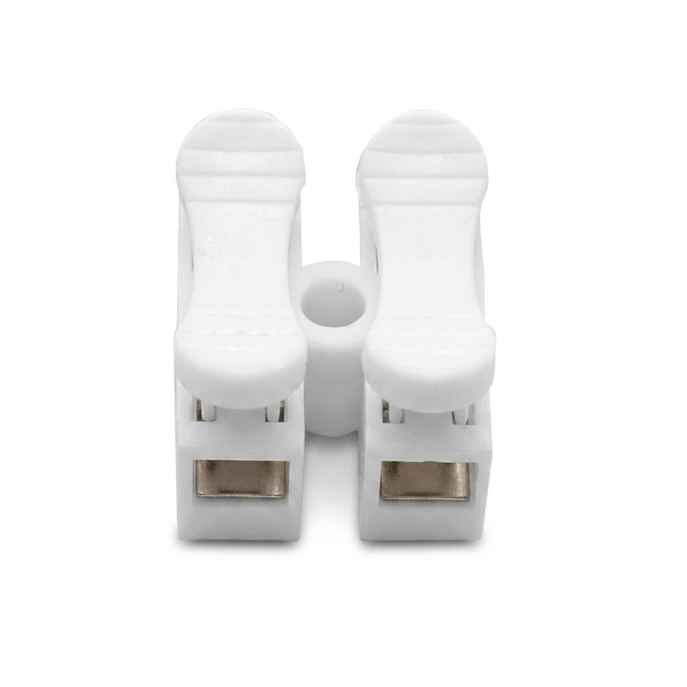 V.E.G. ลูกเต๋า แบบกด 2 ช่อง แบบถอดได้ 4 sq.mm. สีขาว 10 Pcs/Bag