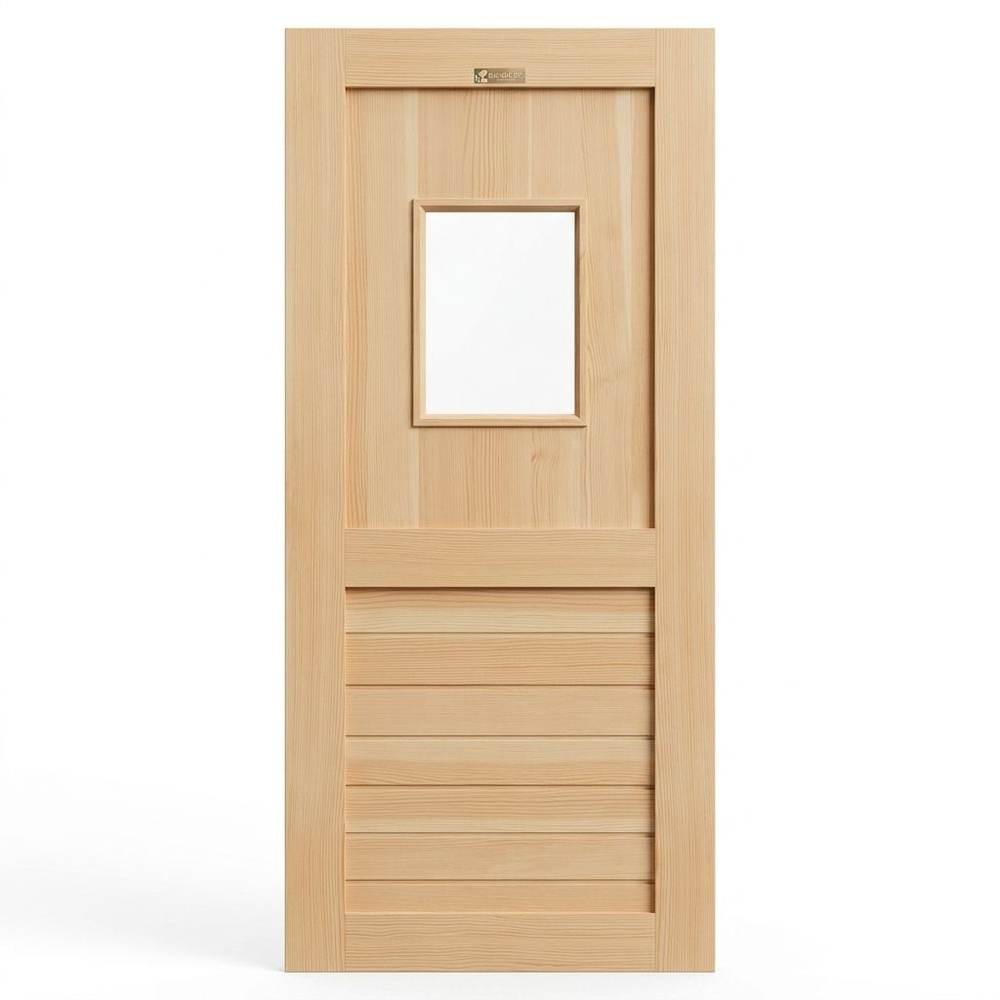 ประตูไม้ดักลาสเฟอร์ Eco Pine-054 80x200 cm.