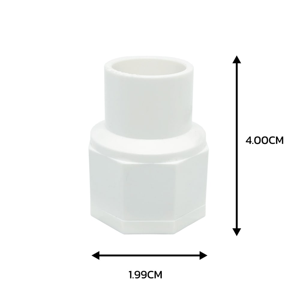 Polygon ข้อต่อเข้ากล่อง-ร้อยสายไฟJIS 3/8 นิ้ว(15) สีขาว 10Pcs/Bag