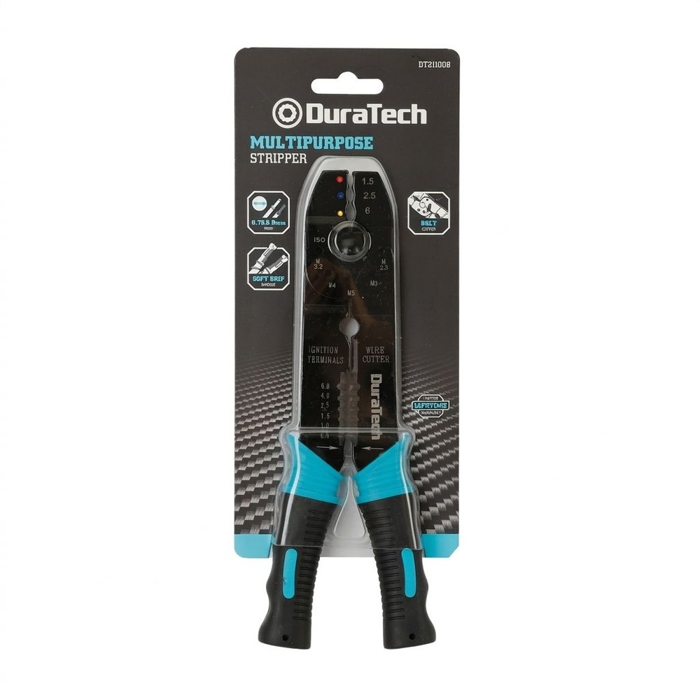 Duratech คีมปอกสายไฟอเนกประสงค์ ขนาด 200 มม. ( 8 นิ้ว ) รุ่น DT211008