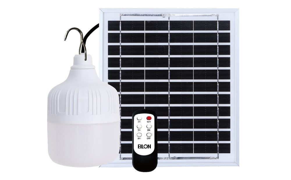 EILON หลอดไฟโซลาร์เซลล์ไล่ยุงแบบพกพา 50W รุ่น EYJB-T050W-6513L ปรับได้ 2 แสง (แสงเดย์ไลท์และแสงไล่ยุง)