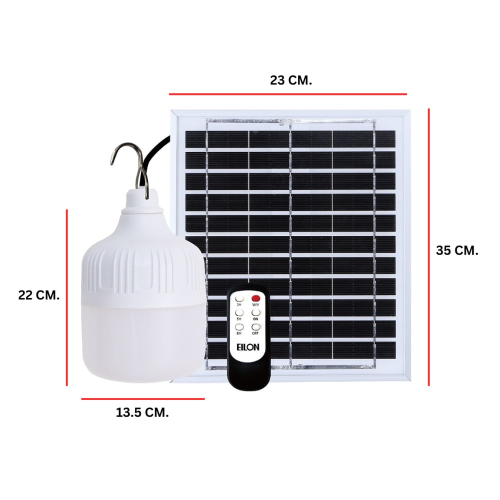 EILON หลอดไฟโซลาร์เซลล์ไล่ยุงแบบพกพา 200W รุ่น EYJB-T200W- 6514L