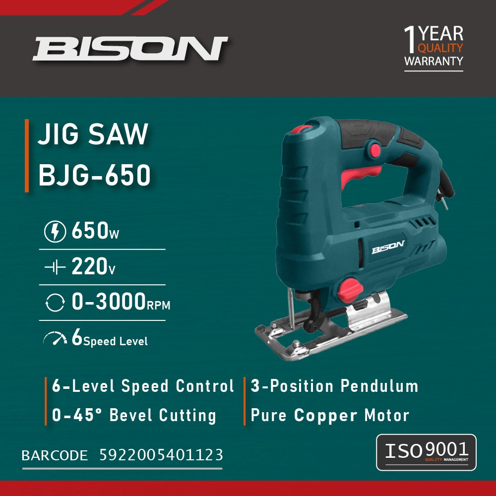 BISON เลื่อยจิ๊กซอว์ 650W รุ่น BJG-650