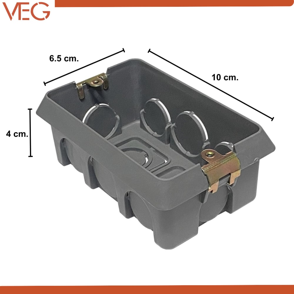 VEG บล็อกฝัง ขนาด 2x4นิ้ว สีเทา รุ่น 54774