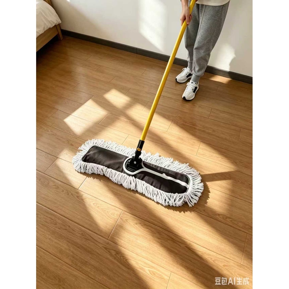 WINK PLUS ม็อปดันฝุ่นด้ามเหล็กเคลือบ 24 นิ้ว รุ่น YM3060-24 ขนาด 29.2x65x142 cm. สีขาว