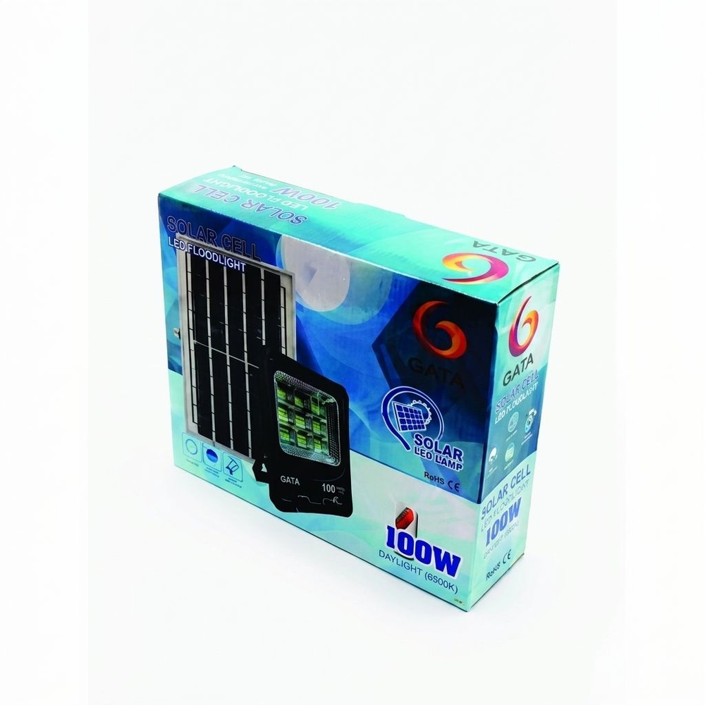 GATA โคมฟลัดไลท์โซลาร์เซลล์ LED 100W แสงเดย์ไลท์