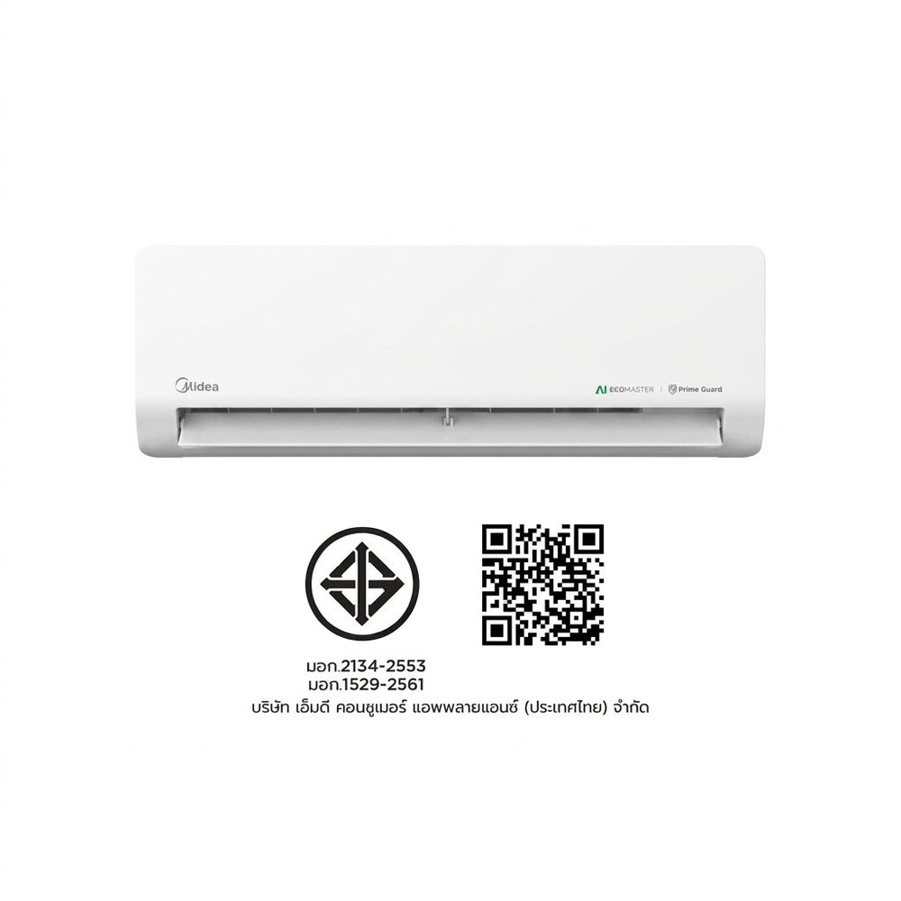 MIDEA เครื่องปรับอากาศ Inverter Numen ขนาด 12000 BTU รุ่น MSNE-13CRFN8-ID สีขาว