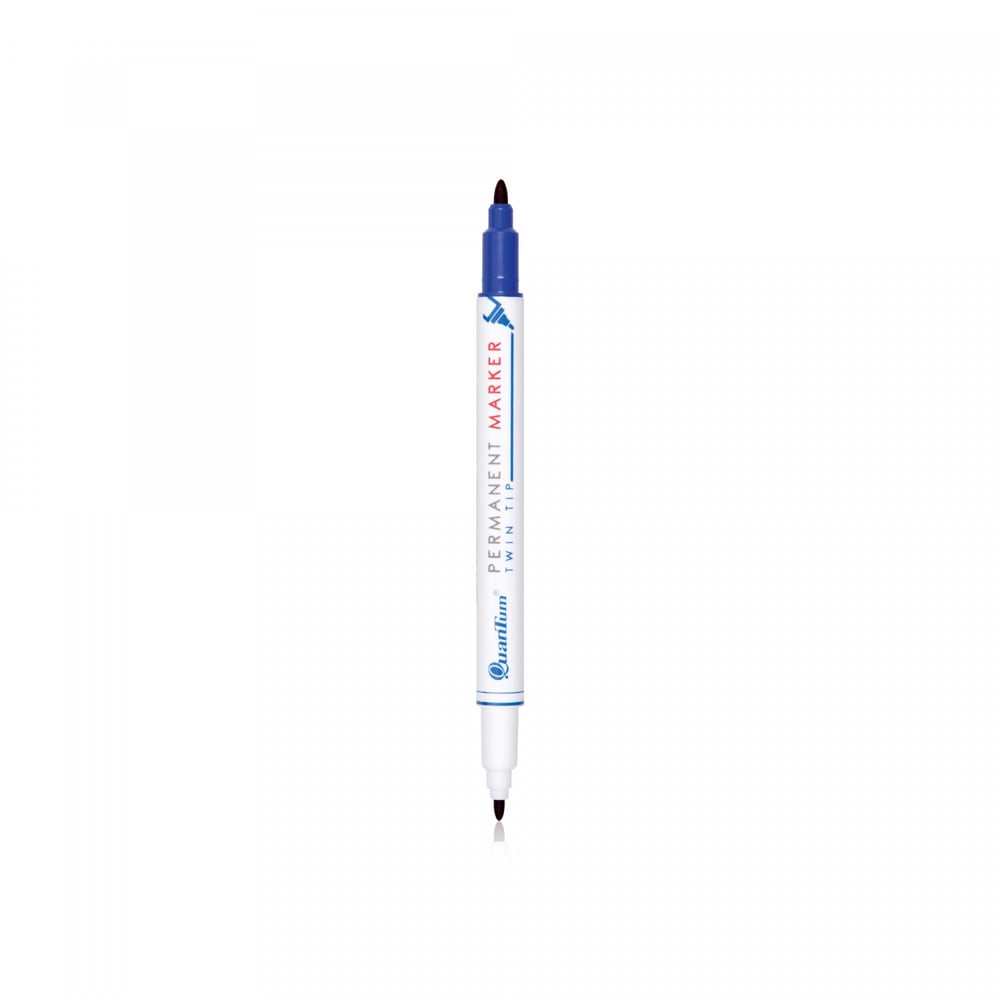 Quantum ปากกาเขียนดีวีดี 2 หัว รุ่น QDVD1020 สีน้ำเงิน (1ด้าม/แพ็ค)